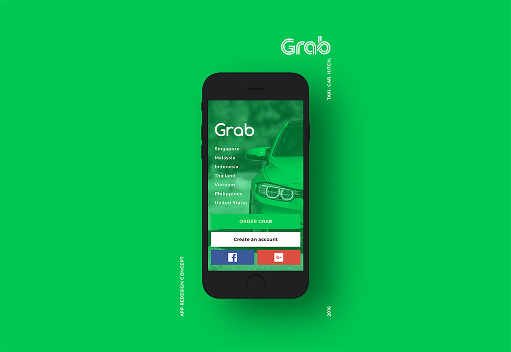 Grabのアプリ画面