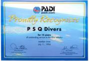 【NEWS！】フィリピンで初めて、PADI ASIA PACIFIC から「15年間に渡り特に優れたサービスと質の高い講習内容」と言うことで、名誉ある表彰を受けました。
