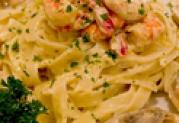 click to zoom image Linguini with Clams and Shrimp   貝とエビのシーフード平打ちパスタ(P360)