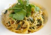 click to zoom image Roka Pasta シーマ、オリジナルパスタ。フレッシュ ルッコラ、松の実、チーズのパスタ。(P300(solo size))