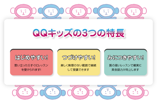 QQキッズの3つの特長